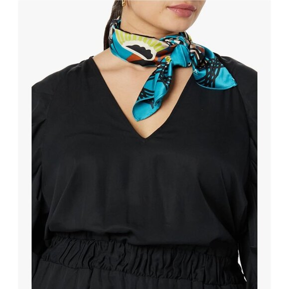 TEREA Women's Standard Aniyah Crane Print Silky Scarf multiple ways to wear NWT - Picture 3 of 7